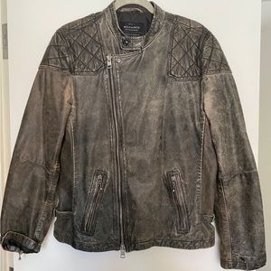 AllSaints Spitalfields Leather Jacket Women’s L